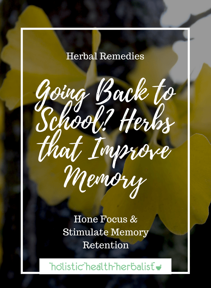 Going Back to School? Herbs that Improve Memory - Learn about my favorite herbs for keeping your mind sharp!