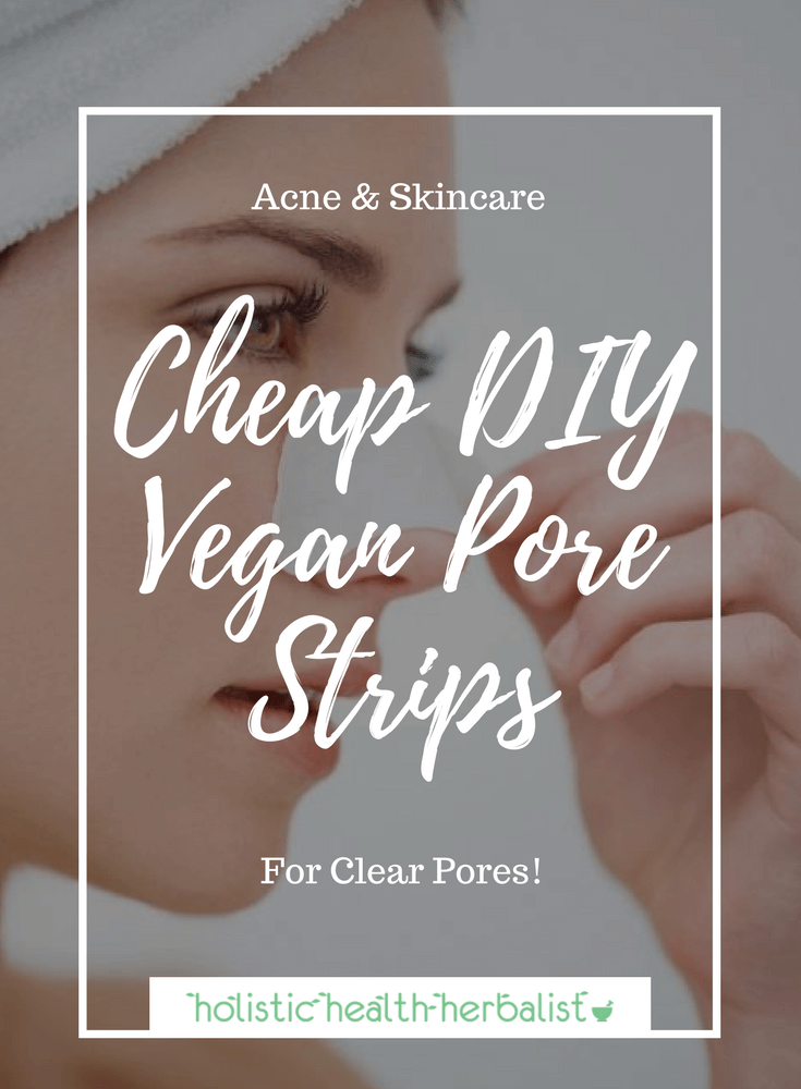Cheap DIY Vegan Pore Strips recipe - Learn how to make vegan pore strips with all-natural ingredients with the power of clarifying essential oils to help remove blackheads and impurities from the skin.
