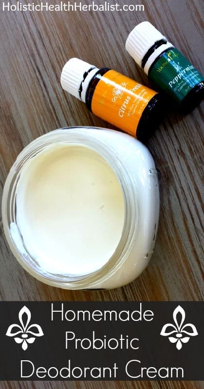 Homemade Probiotic Deodorant Cream - Learn how to make this unique deodorant recipe with the power of probiotics!