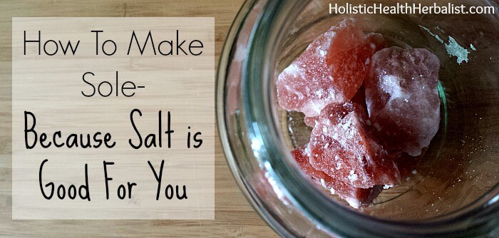 making sole with himalayan salt