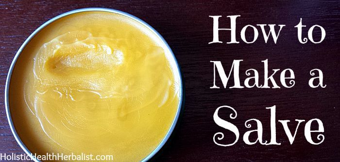 How to make a salve using simple ingredients.