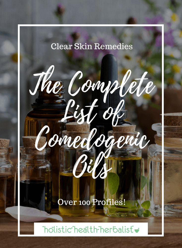 The Complete List of Comedogenic Oils with Over 100 Profiles! - This is the complete list of comedogenic oils! Over 100 carrier oil profiles that explain skin type, essential fatty acid ratios, and comedogenic rating.