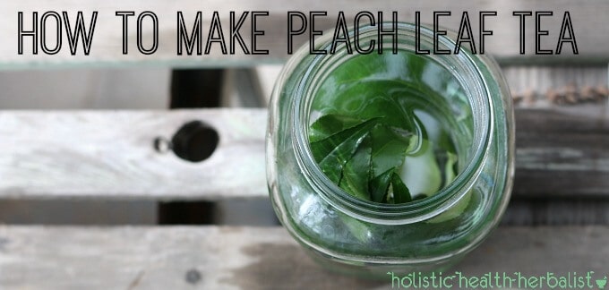 How to make peach leaf tea.