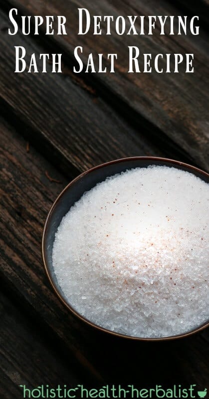 Super Detoxifying Bath Salt Recipe - Add essential oils to enhance the detoxifying effects of epsom and himalayan salt.