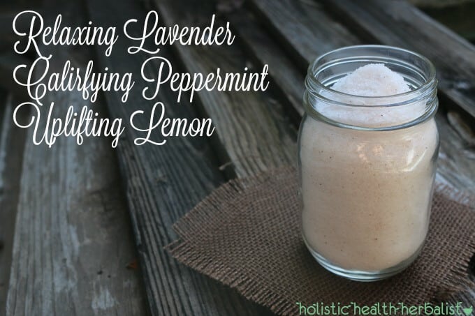 Fizzing Bath Powder Recipe with Mint, Lemon & Lavender