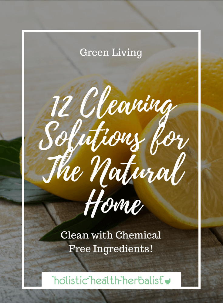 Cleaning Solutions for The Natural Home - Learn how to make 12 different recipes for cleaning your home naturally without toxic chemicals - dusting oil, glass cleaner, tile and grout scouring powder, mold deterrent spray, and more!