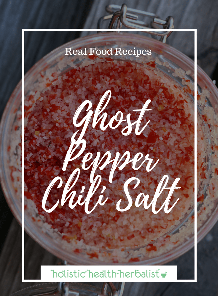 Ghost Pepper Chili Salt - This extremely spicy yet flavorful ghost pepper infused sea salt is perfect to the spicy pepper enthusiast in your life!