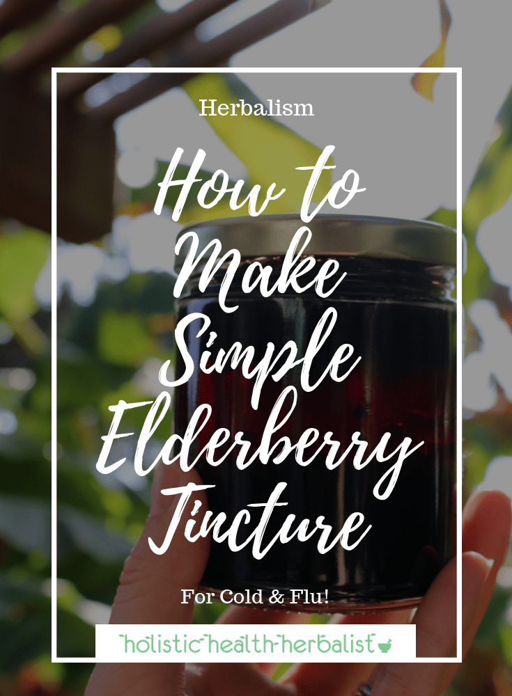 How to Make Simple Elderberry Tincture - This is the perfect remedy for cold and flu season for the entire family.