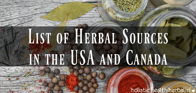 List of Herbal Sources in the USA and Canada